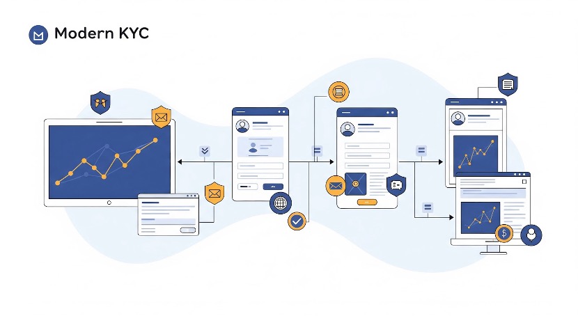 Modern KYC platforms embed security throughout the workflow